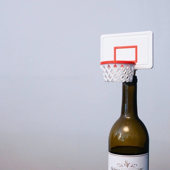 Basketball Hoop Cork Wine Bottle stopper Wine Bottle Stopper Gift for Wine Lover - Picture 6 of 6